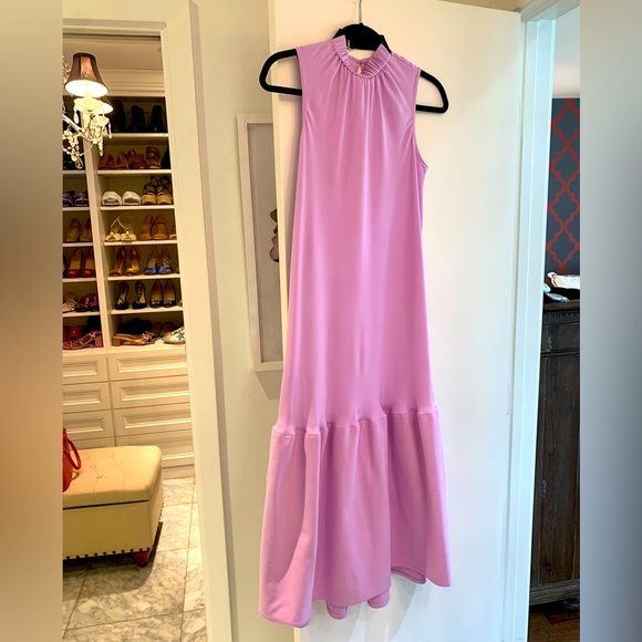 Tibi Modern Drape Sculpted Midi Dress in Mulberry NWT - Picture 5 of 8